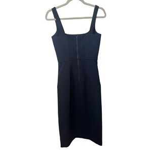 Dion Lee Black Corset Bodice Sleeveless Midi Dress Size 2 US 6 AUS